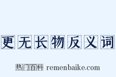 更无长物反义词是什么意思的图片